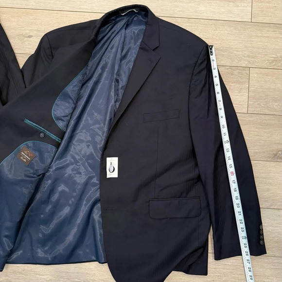 Greg Norman for Tasso Elba Men’s 100% Wool Navy Sport Blazer Jacket Size 50R New - Picture 12 of 13